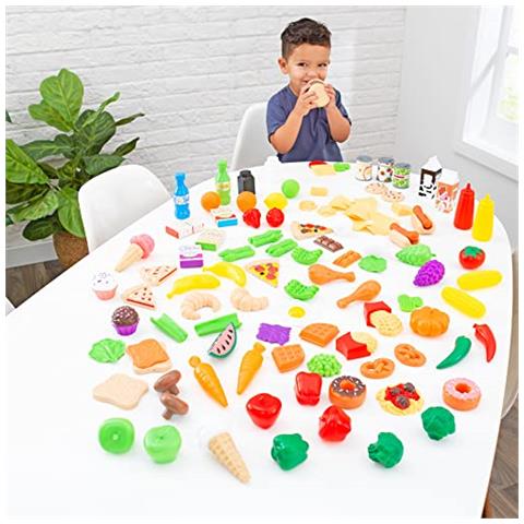 Set Di Cibo Per Bambini Deluxe Da 115 Pezzi, Articoli Per La Spesa E La Dispensa, Regalo Per Bambini Dai 3 Anni In Su - Foto 2