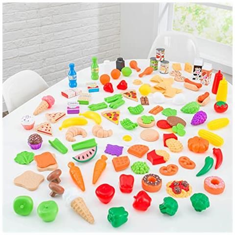 Set Di Cibo Per Bambini Deluxe Da 115 Pezzi, Articoli Per La Spesa E La Dispensa, Regalo Per Bambini Dai 3 Anni In Su - Foto 3