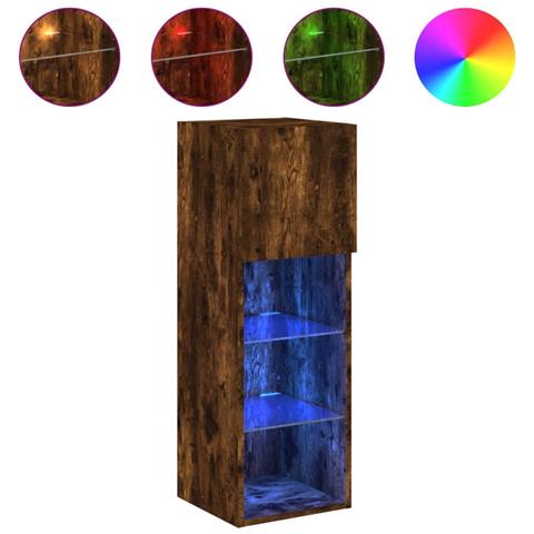 Mobile Tv Con Luci Led Rovere Fumo 30,5x30x90 Cm - Foto 2