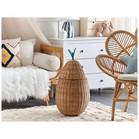 Cestino Per Bambini Pera Vagsoy Rattan Naturale - Foto 1