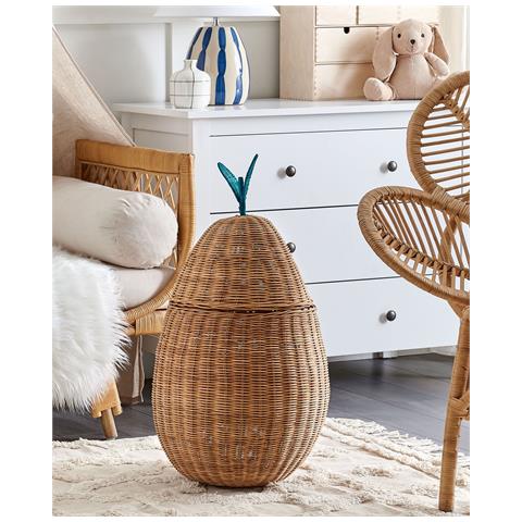 Cestino Per Bambini Pera Vagsoy Rattan Naturale - Foto 7