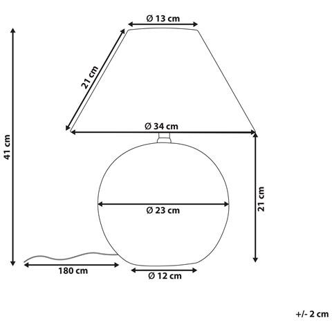 Lampada Da Tavolo Limia Ceramica Arancione - Foto 10
