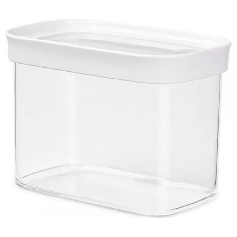 Optima Rettangolare Contenitore 1 L Trasparente, Bianco 1 Pz - Foto 1