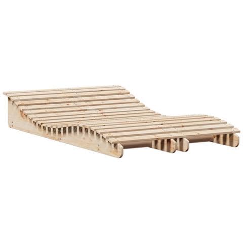 Lettini Prendisole 2pz 205x60x31,5 Cm In Legno Massello Di Pino - Foto 2