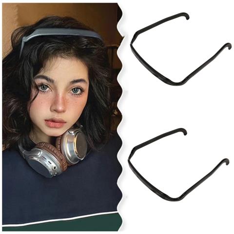 Fasce Per Capelli Quadrate In Confezione Da 2 Adatte Come Occhiali Da Sole, Cerchietto Per Capelli Ricci E Folti Black - Foto 1