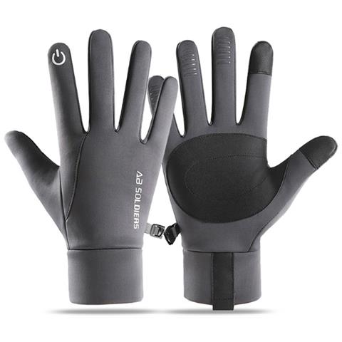 Guanti Invernali Touchscreen - Caldi, Antivento E Impermeabili Grey L - Foto 3