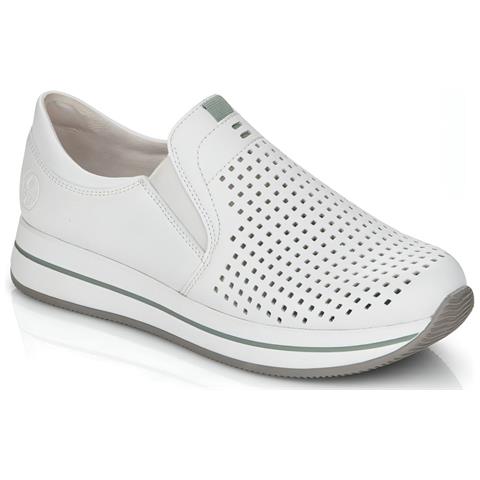 White Casual Closed Sport Shoe Sneakers Pelle Scarpe Donna Bianco Eu 40, N4546-80 - Foto 2