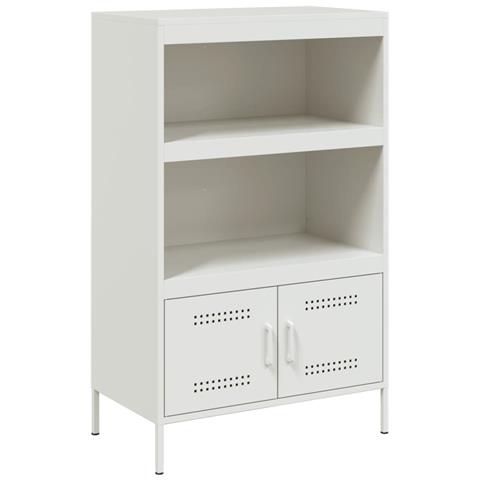 Credenza Bianca 68x39x113 Cm In Acciaio - Foto 2