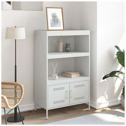 Credenza Bianca 68x39x113 Cm In Acciaio - Foto 3