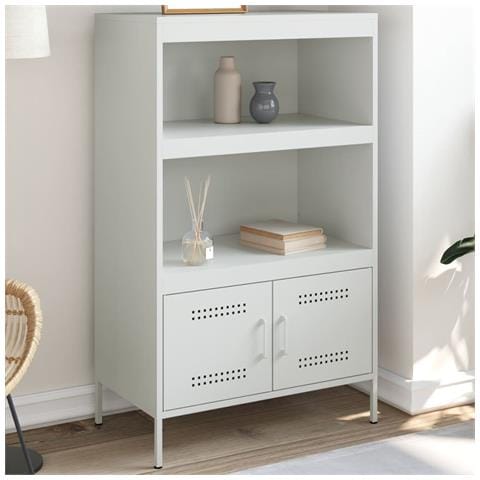 Credenza Bianca 68x39x113 Cm In Acciaio - Foto 1
