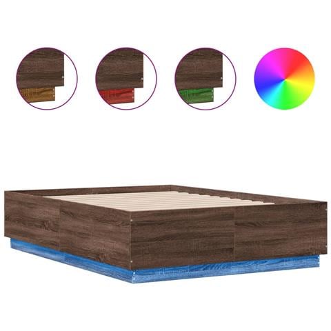 Giroletto Luci Led Rovere Marrone 120x190 Cm Legno Multistrato - Foto 2