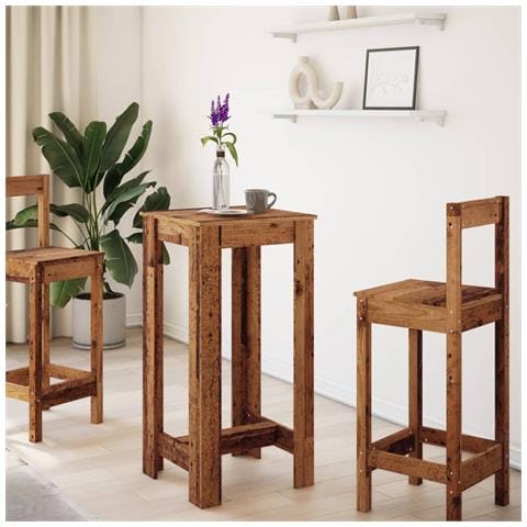 Tavolo Da Bar Legno Antico 51x50x103,5 Cm In Legno Multistrato - Foto 3