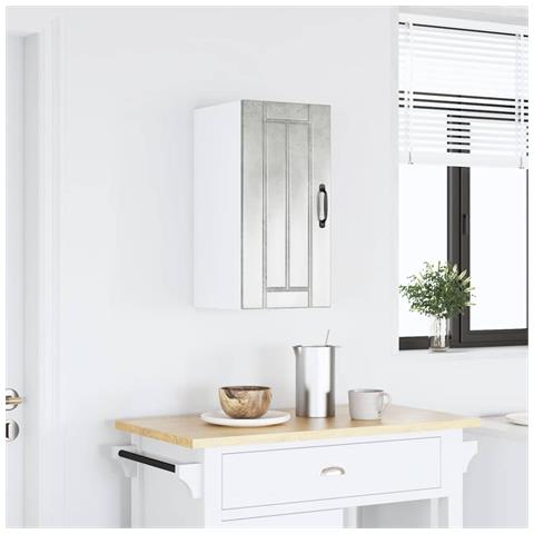 Pensile Da Cucina Lucca Grigio Cemento In Legno Multistrato - Foto 2