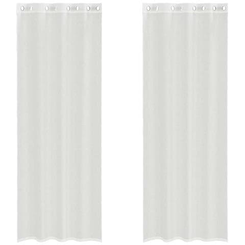 Tende In Voile Con Occhielli 2 Pz Bianco - Foto 2