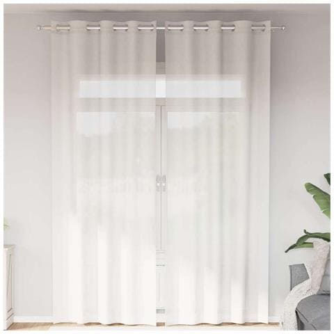 Tende In Voile Con Occhielli 2 Pz Bianco - Foto 1