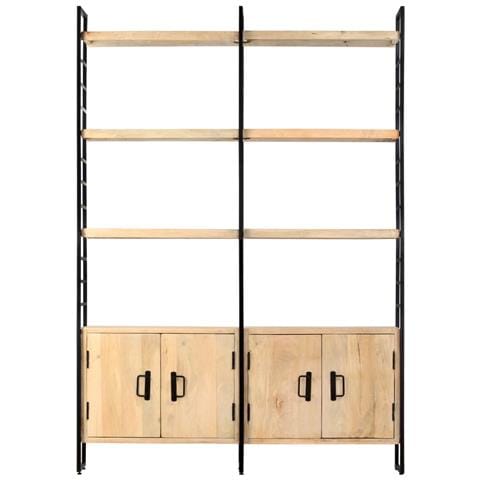 Libreria A 4 Livelli Legno Massello Di Mango 124x30x180 Cm - Foto 1