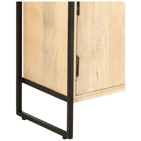 Libreria A 4 Livelli Legno Massello Di Mango 124x30x180 Cm - Foto 8