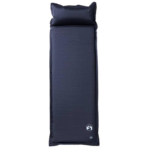 Materasso Campeggio Autogonfiabile con Cuscini 1 Persona Grigio - Foto 2