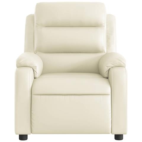 Poltrona Reclinabile Elettrica Crema in Similpelle - Foto 9