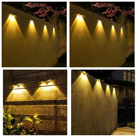 Lampada Da Parete Solare Per Esterni: Illumina Il Tuo Giardino Senza Costi Di Energia Luce Calda - Foto 2
