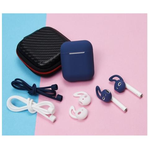Set 6 Pezzi Custodia Protettiva Per Auricolari Compatibile Con Airpods, Silicone Multicolore, Antiscivolo E Antiurto Blue - Foto 2