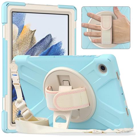 Custodia Per Samsung Galaxy Tab A8 10.5"" Con Tracolla Blu - Foto 1