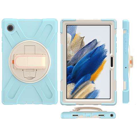 Custodia Per Samsung Galaxy Tab A8 10.5"" Con Tracolla Blu - Foto 2