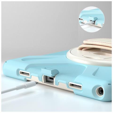 Custodia Per Samsung Galaxy Tab A8 10.5"" Con Tracolla Blu - Foto 4