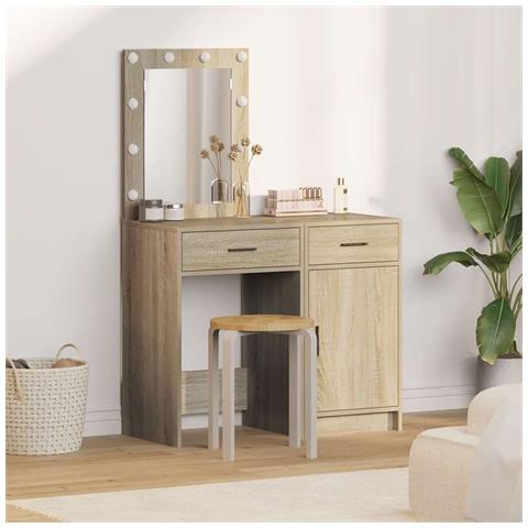 Tavolo da Trucco con cassetto 2 pcs Marrone 50 x 41 x 135 cm - Foto 2