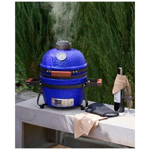 Mini Barbecue A Carbonella Kamado Ceramica Blu - Foto 1