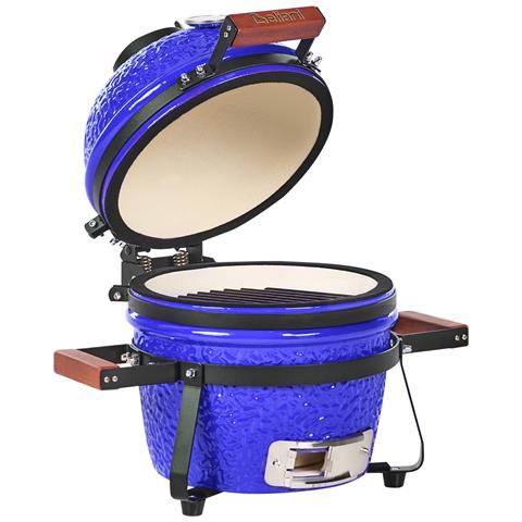 Mini Barbecue A Carbonella Kamado Ceramica Blu - Foto 2