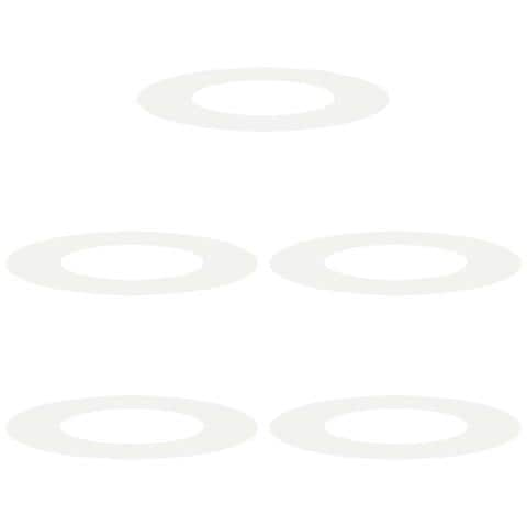 Anelli di Albero Piatto 5 pcs Bianco Ø40 / 70 cm Acciaio - Foto 1