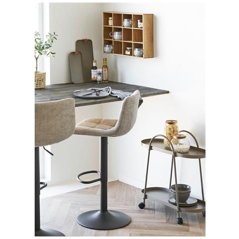 Set Di 2 Sgabelli Alti Middelfart - Beige - Poliestere - 43x45x108 Cm - Foto 2