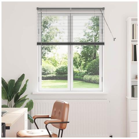 Tenda per Finestra con tende Manuale Grigio scuro Alluminio - Foto 2