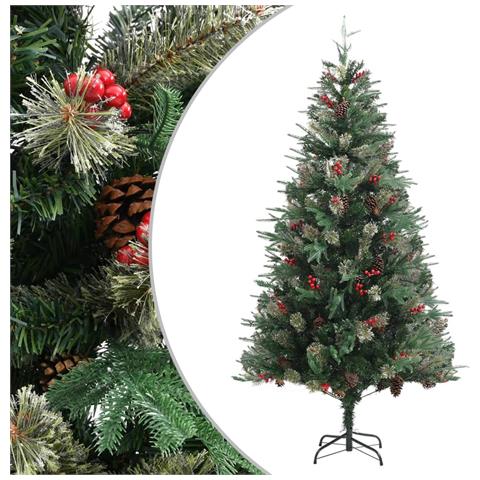 Lusso Casadino - Albero Di Natale Con Pigne Verde 225 Cm In Pvc E Pe - Foto 2