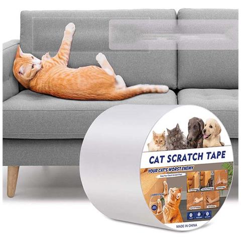 Nastro Protettivo Trasparente In Pvc Per Divano Antigraffio Per Gatti - Larghezza 10 Cm - Foto 2