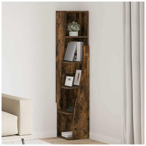 Mobile angolare Bianco 27,5x27x140cm Legno multistrato - Foto 2