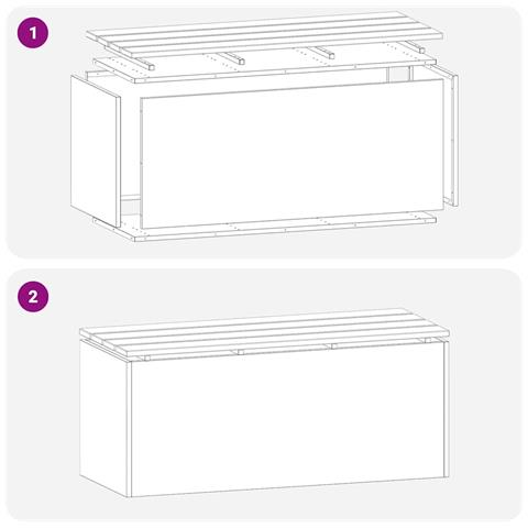 Panchina da giardino Ruggine 100 x 40 x 43 cm acciaio corten - Foto 9
