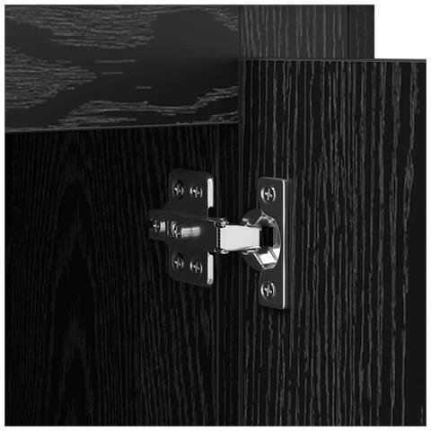 Credenza Rovere Nero 70 x 35,5 x 67,5 cm Legno multistrato - Foto 9
