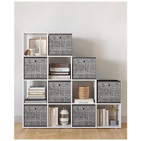 Libreria moderna con ripiani a gradini Valora White - Foto 7