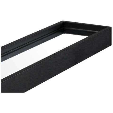 SPECCHIO CON MENSOLA 60CM Nero Rotondo Stile Loft - Foto 2