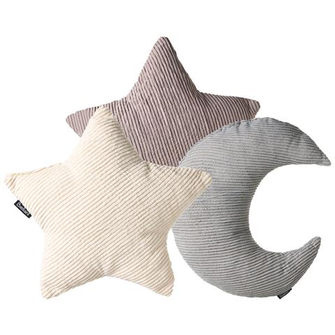 Set Di 3 Cuscini Decorativi Luna Velluto A Coste 35 X 30 Cm 35 X 35 Cm Multicolore Tinta Unita - Foto 2