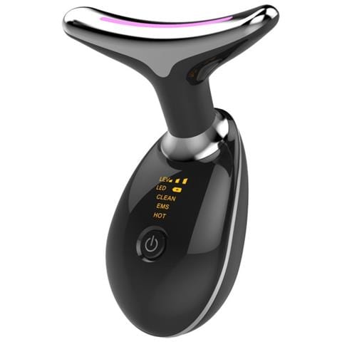 Massaggiatore Per Collo A Led A 3 Colori Con Ems, Vibrazione Ionica E Sonica, Compatibile Con Huawei, Samsung, Apple E Garmin Black - Foto 1