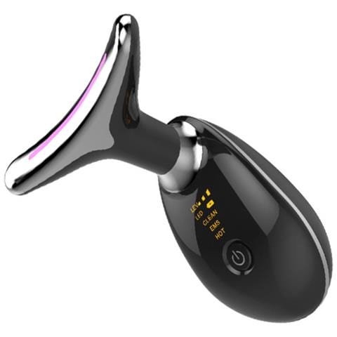 Massaggiatore Per Collo A Led A 3 Colori Con Ems, Vibrazione Ionica E Sonica, Compatibile Con Huawei, Samsung, Apple E Garmin Black - Foto 2