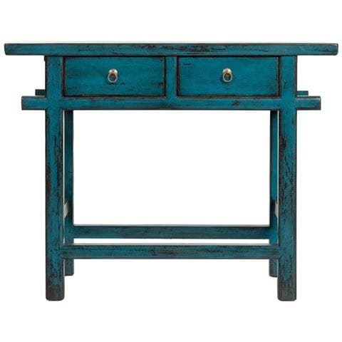 Mobile Da Ingresso In Legno Blu 108x43x82h Cm - Foto 2