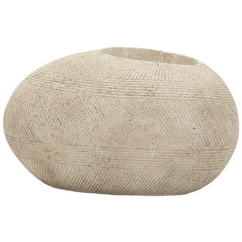 Portavaso Stone Medio Da Esterno In Resina Effetto Pietra - Foto 1