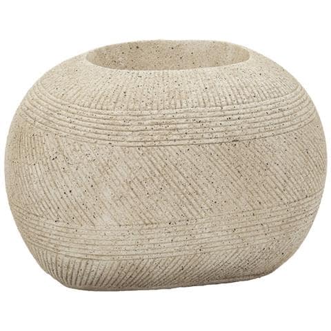 Portavaso Stone Medio Da Esterno In Resina Effetto Pietra - Foto 2