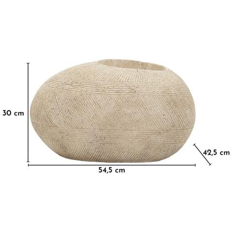 Portavaso Stone Medio Da Esterno In Resina Effetto Pietra - Foto 7