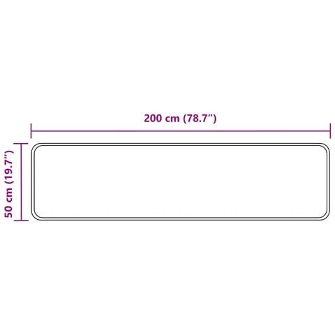 Runner Tappeto MARSA Nero 50 x 200 cm Poliestere e PVC - Foto 7