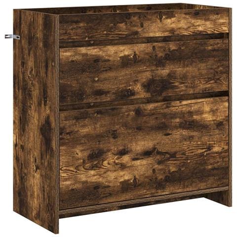 Mobiletto da Bagno Sotto Lavabo Rovere Fumo 78,5 x 37,5 x 81 cm - Foto 1